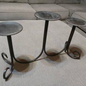 🕯️ 3-Pillar Candle Holder Stand | Large Decorative Centerpiece
